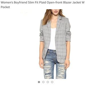 Plaid Boyfriend Blazer